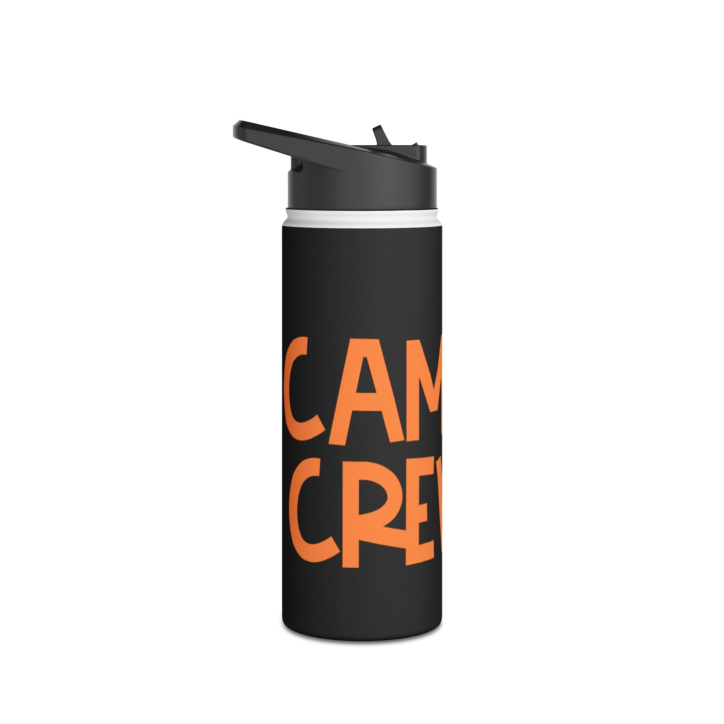 "Camp Crew" Stainless Steel Water Bottle - Orange