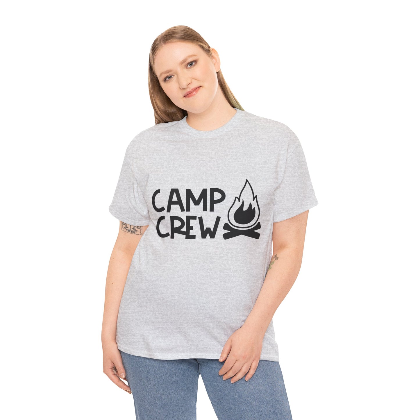 "Camp Crew" Adult Heavy Cotton Tee - Black