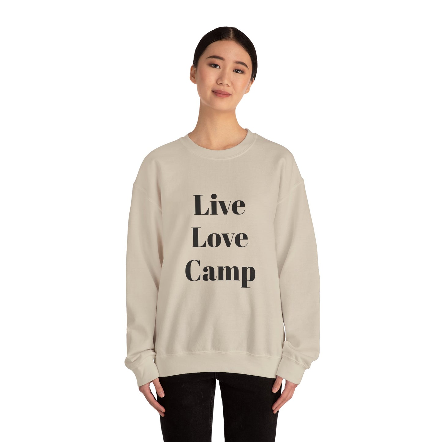 "Live, Love, Camp" Heavy Blend™ Crewneck Sweatshirt