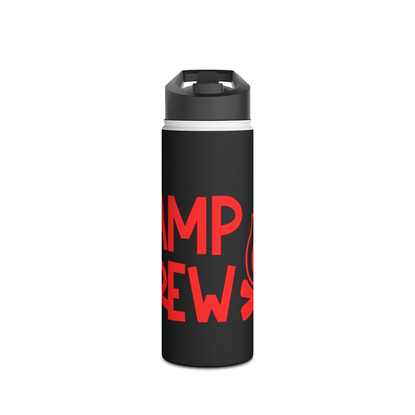 "Camp Crew" Stainless Steel Water Bottle - Red