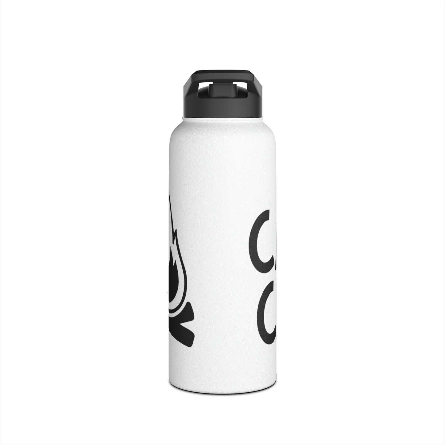 "Camp Crew" Stainless Steel Water Bottle - Black