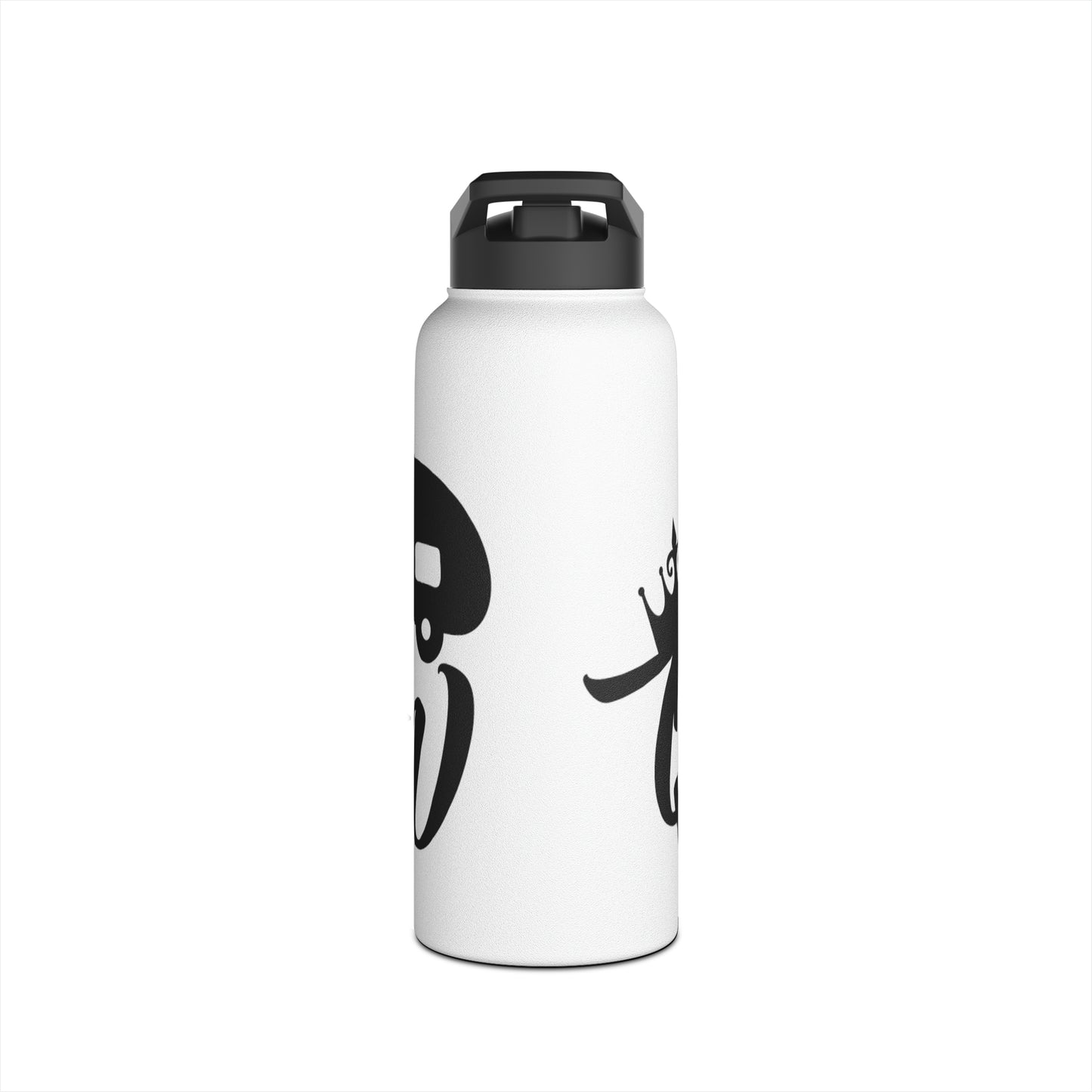 "Camp Queen" Stainless Steel Water Bottle - Black