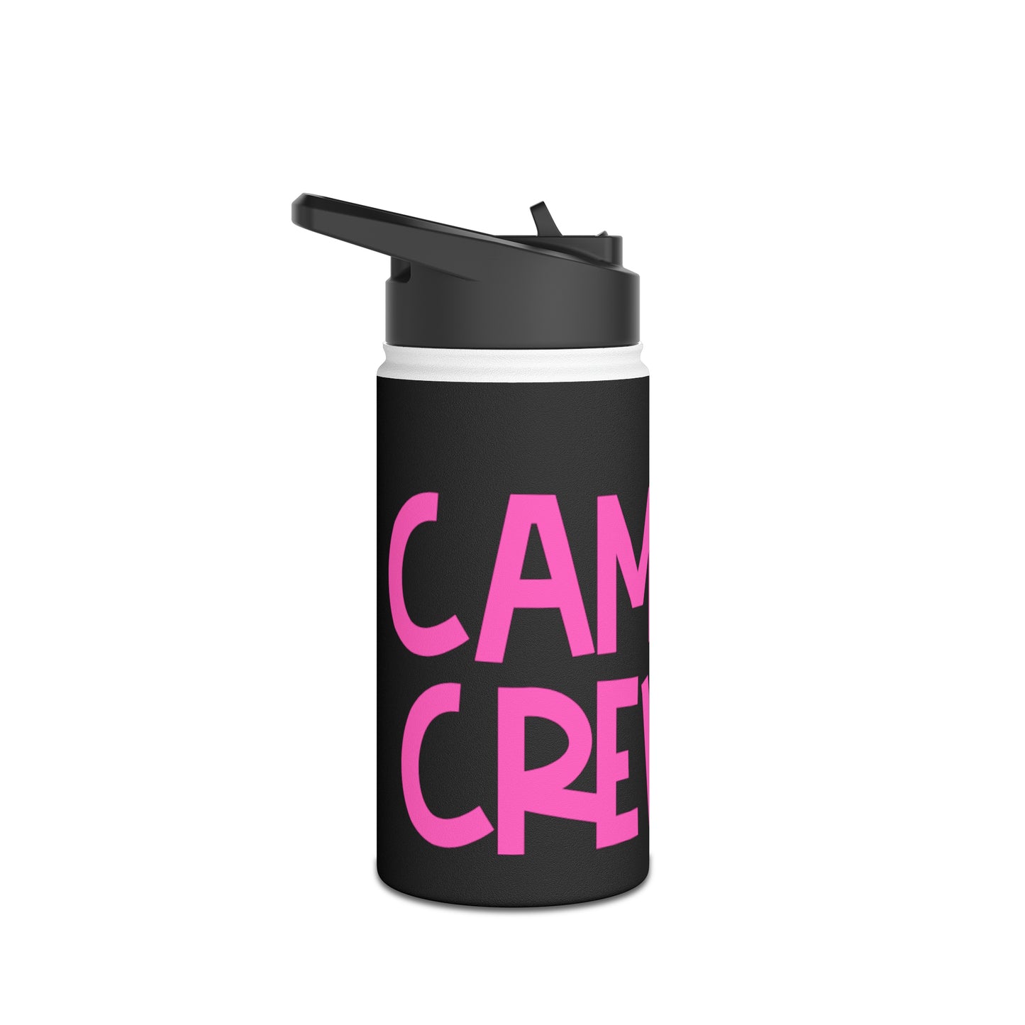 "Camp Crew" Stainless Steel Water Bottle - Pink