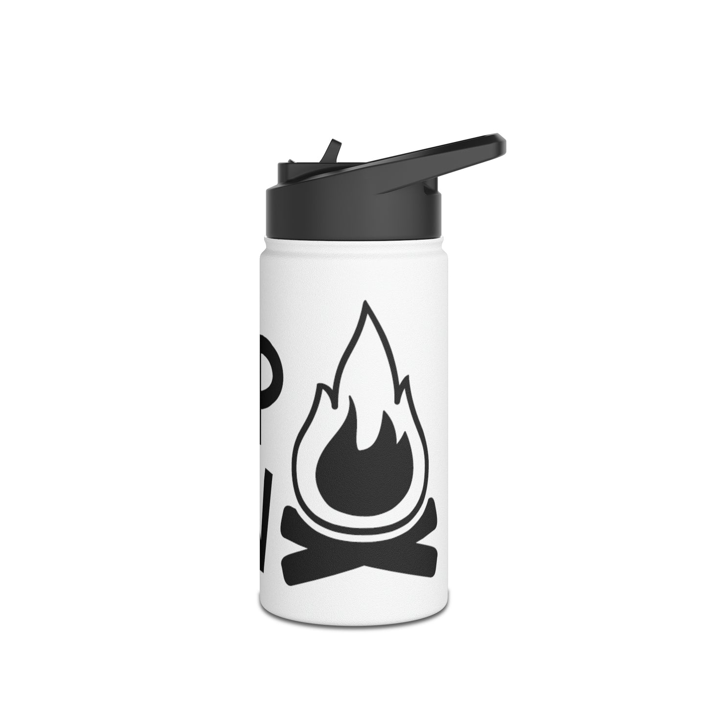 "Camp Crew" Stainless Steel Water Bottle - Black