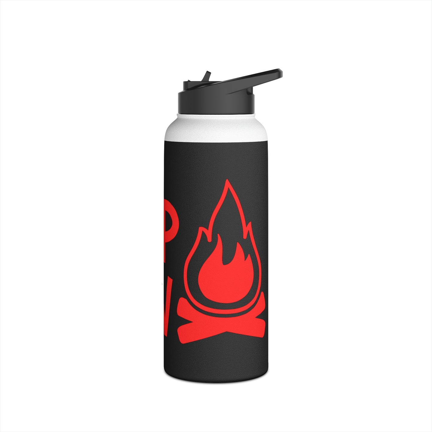 "Camp Crew" Stainless Steel Water Bottle - Red