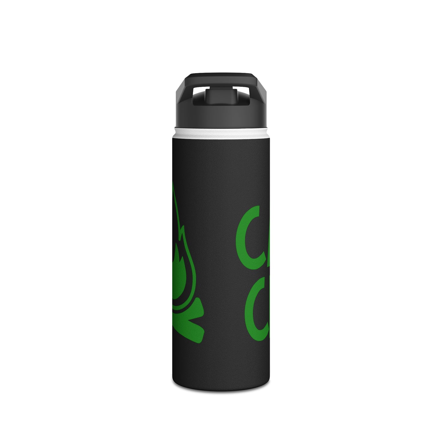 "Camp Crew" Stainless Steel Water Bottle - Green