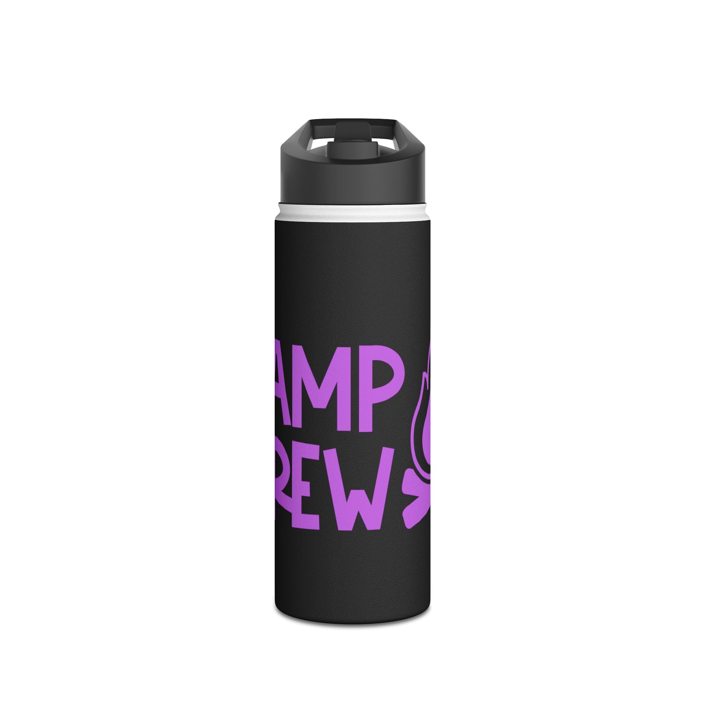 "Camp Crew" Stainless Steel Water Bottle - Purple