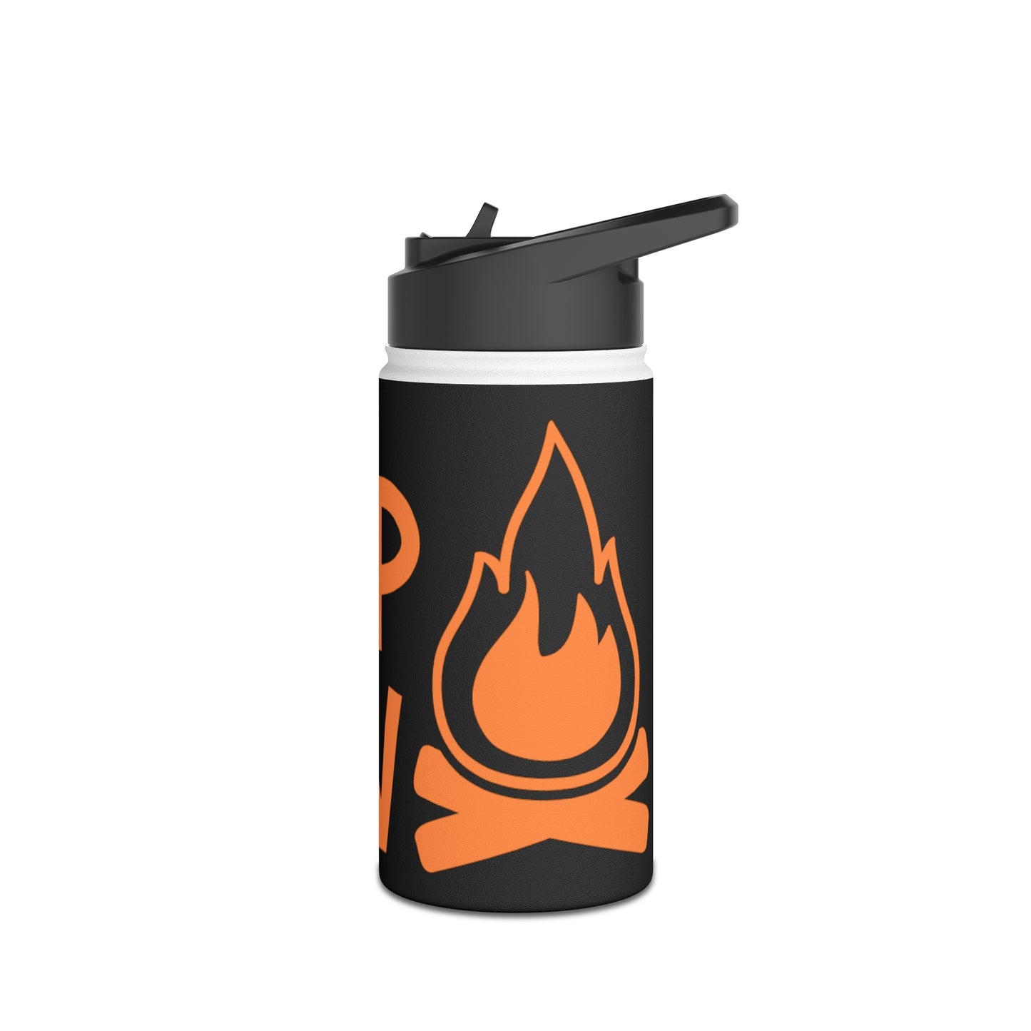 "Camp Crew" Stainless Steel Water Bottle - Orange