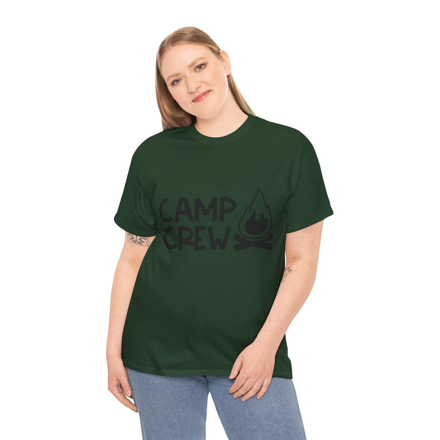 "Camp Crew" Adult Heavy Cotton Tee - Black