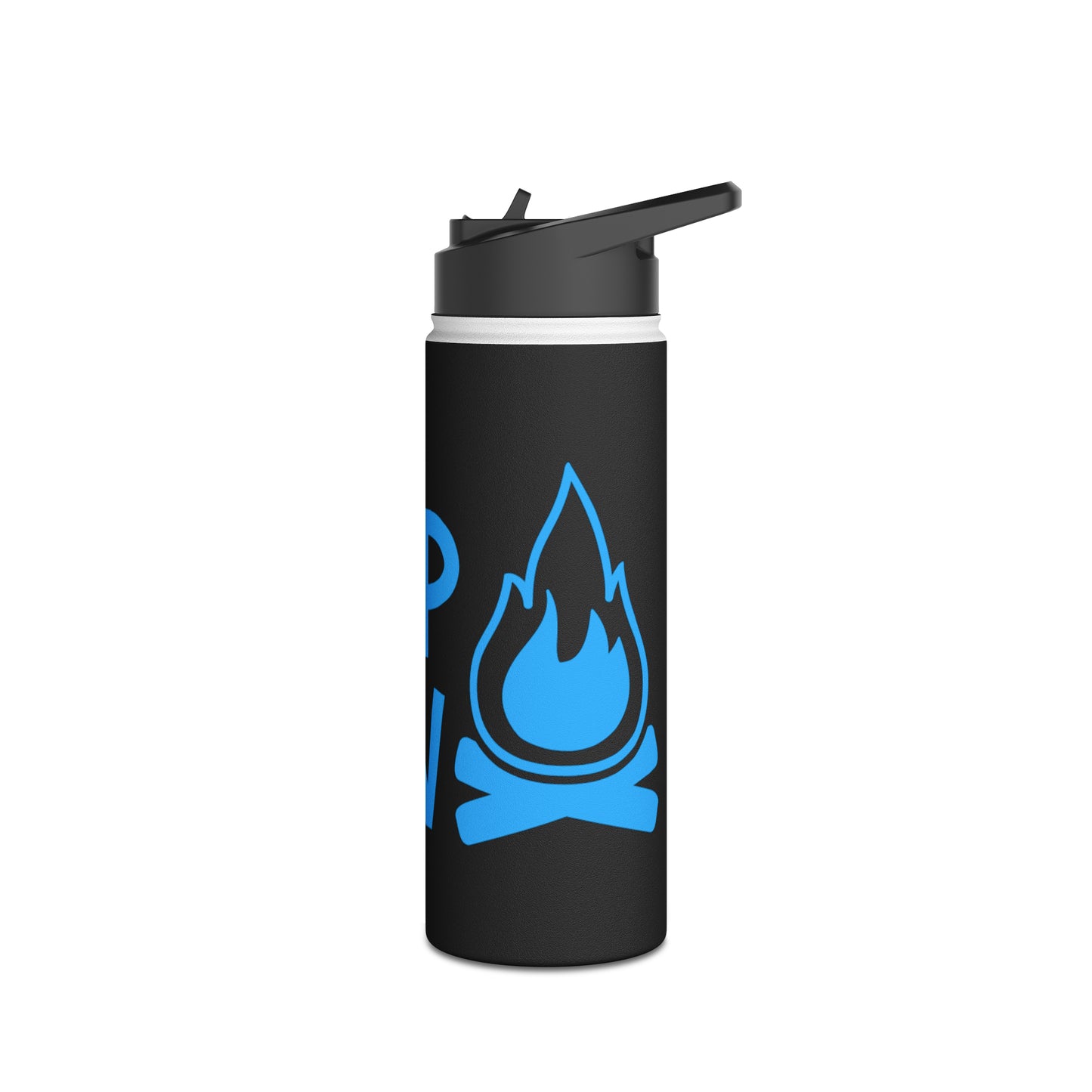 "Camp Crew" Stainless Steel Water Bottle - Blue