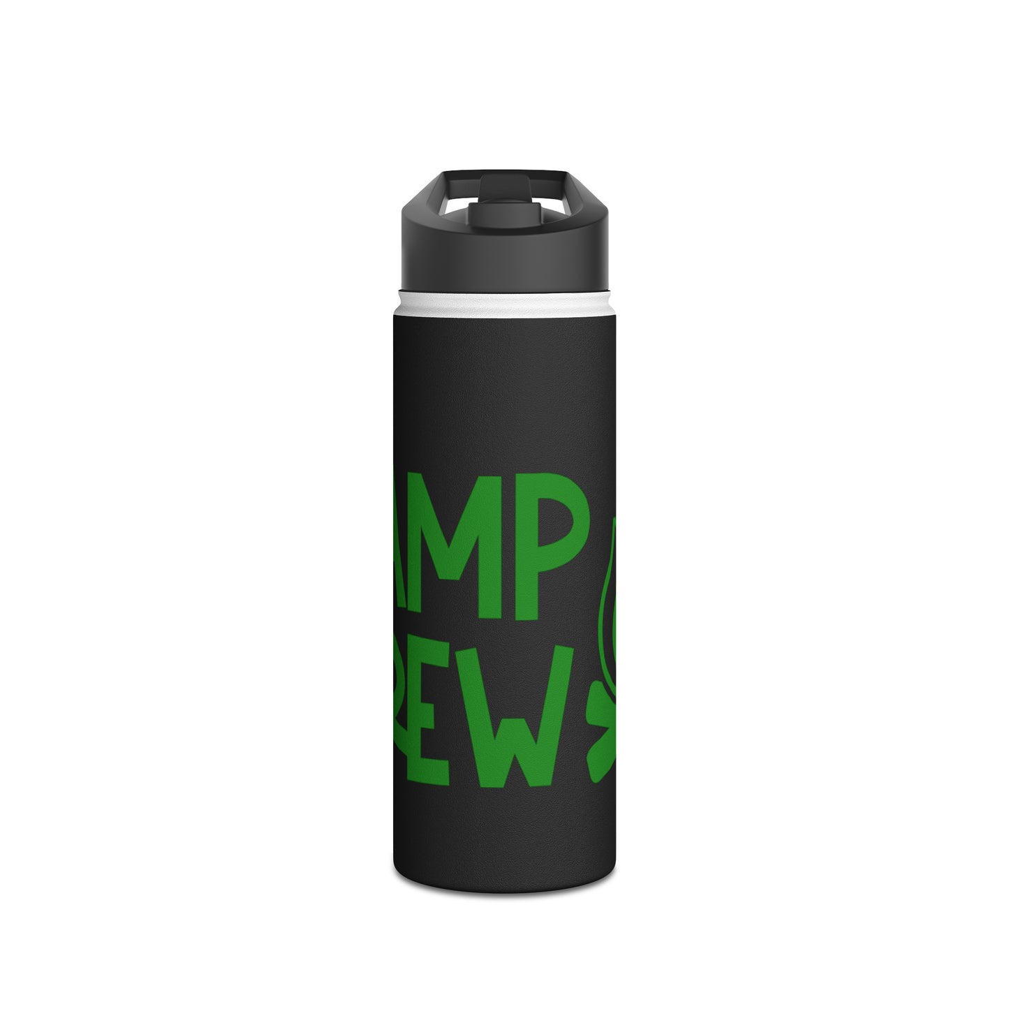 "Camp Crew" Stainless Steel Water Bottle - Green