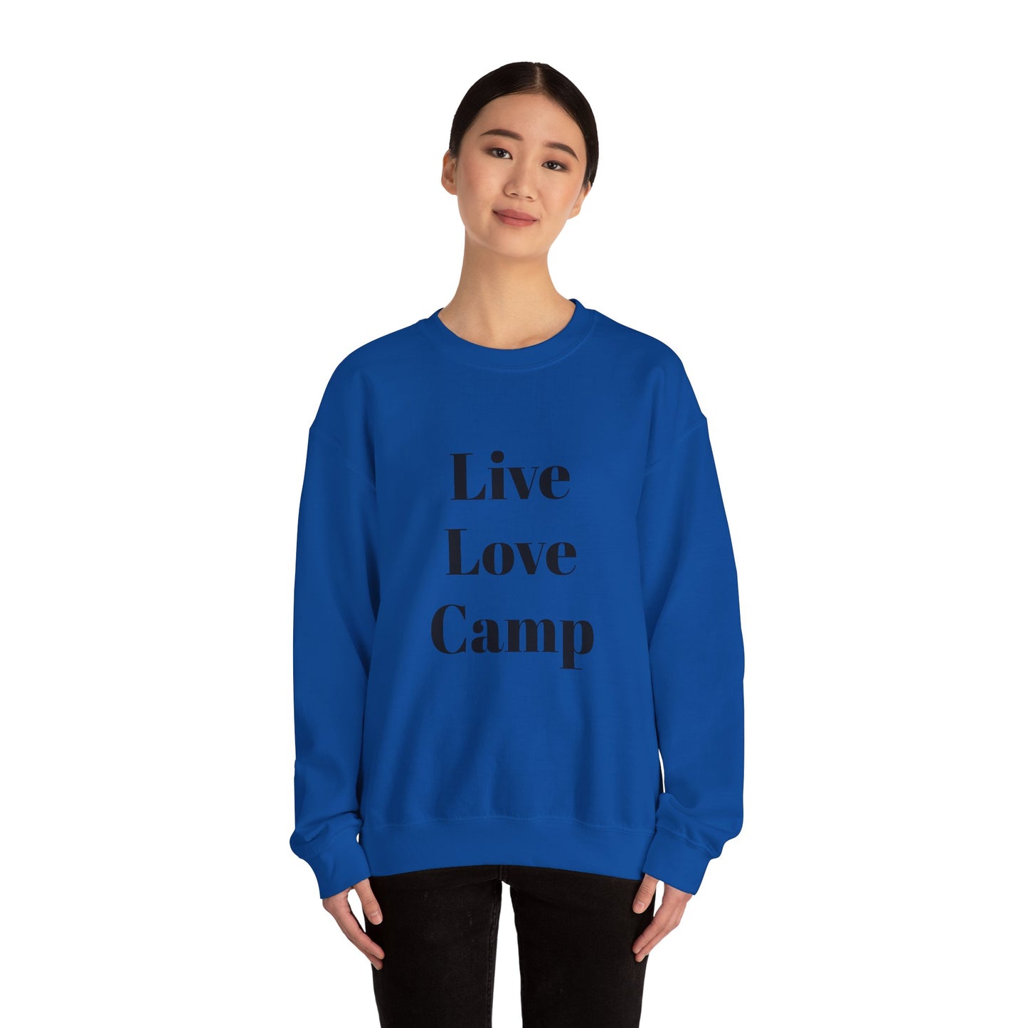 "Live, Love, Camp" Heavy Blend™ Crewneck Sweatshirt