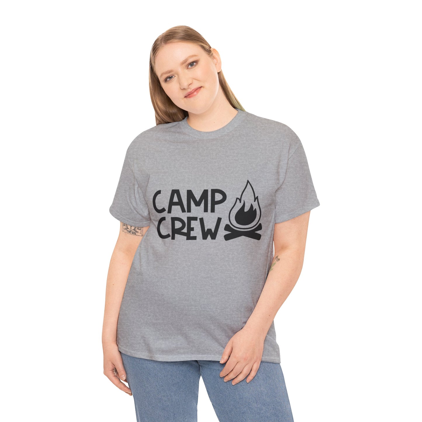 "Camp Crew" Adult Heavy Cotton Tee - Black