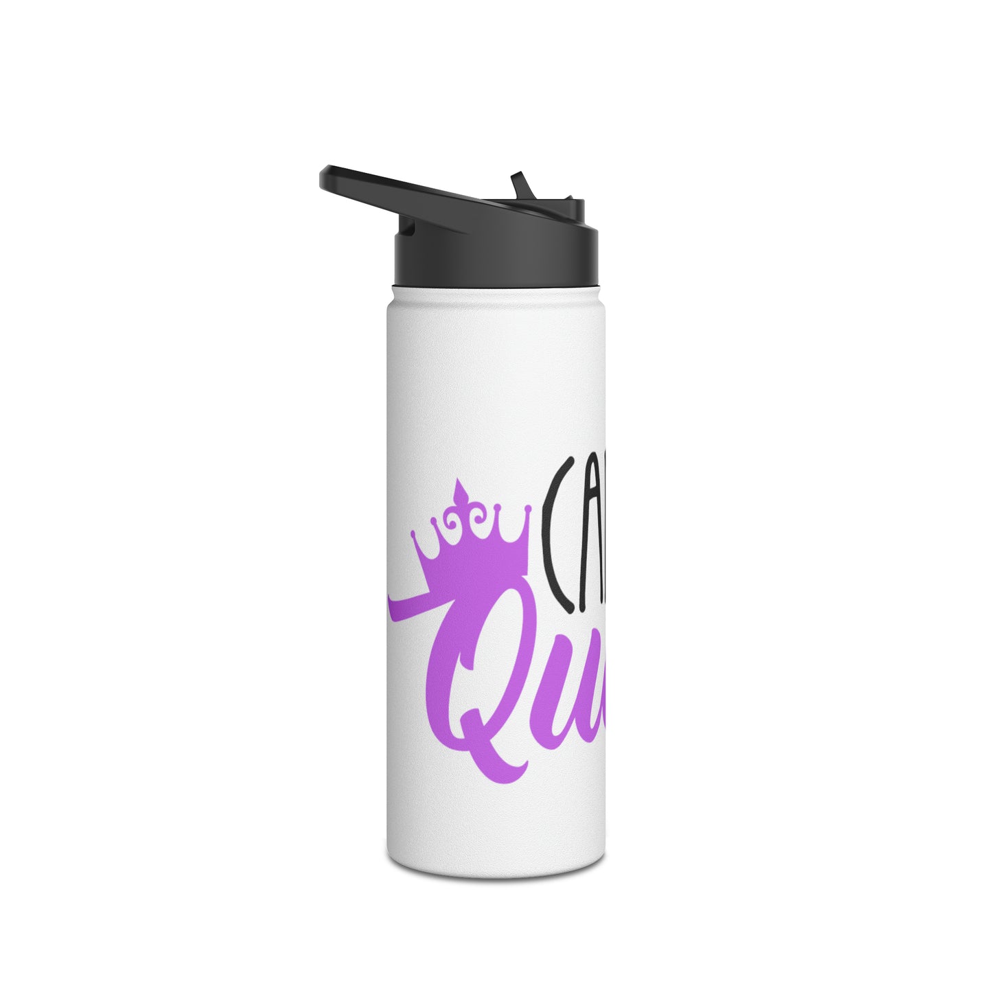 "Camp Queen" Stainless Steel Water Bottle - Purple