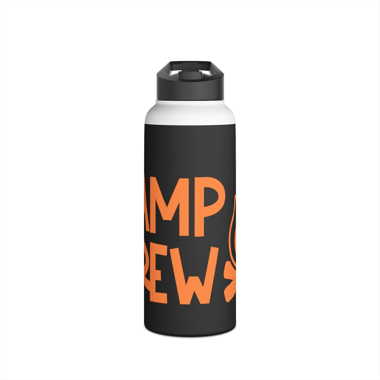 "Camp Crew" Stainless Steel Water Bottle - Orange