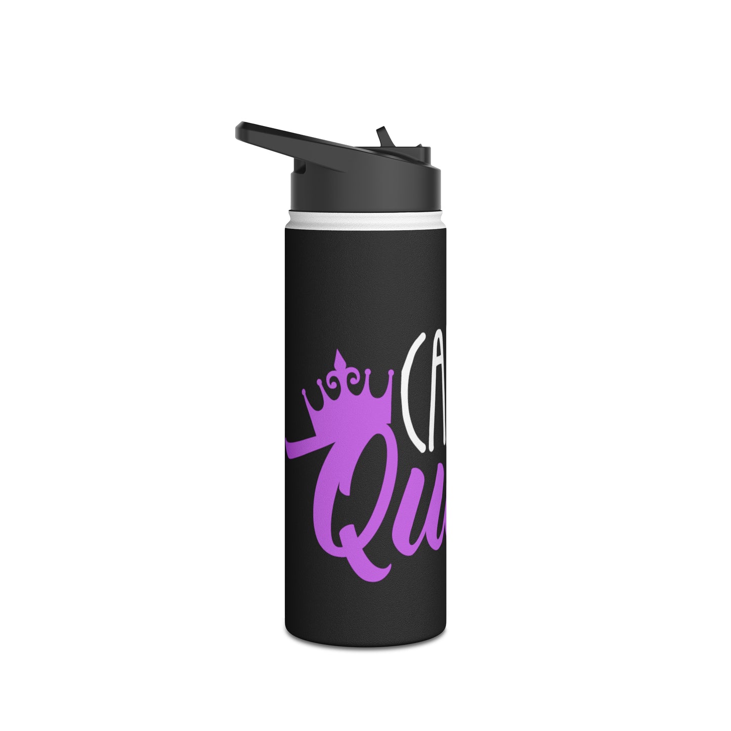 "Camp Queen" Stainless Steel Water Bottle - Purple