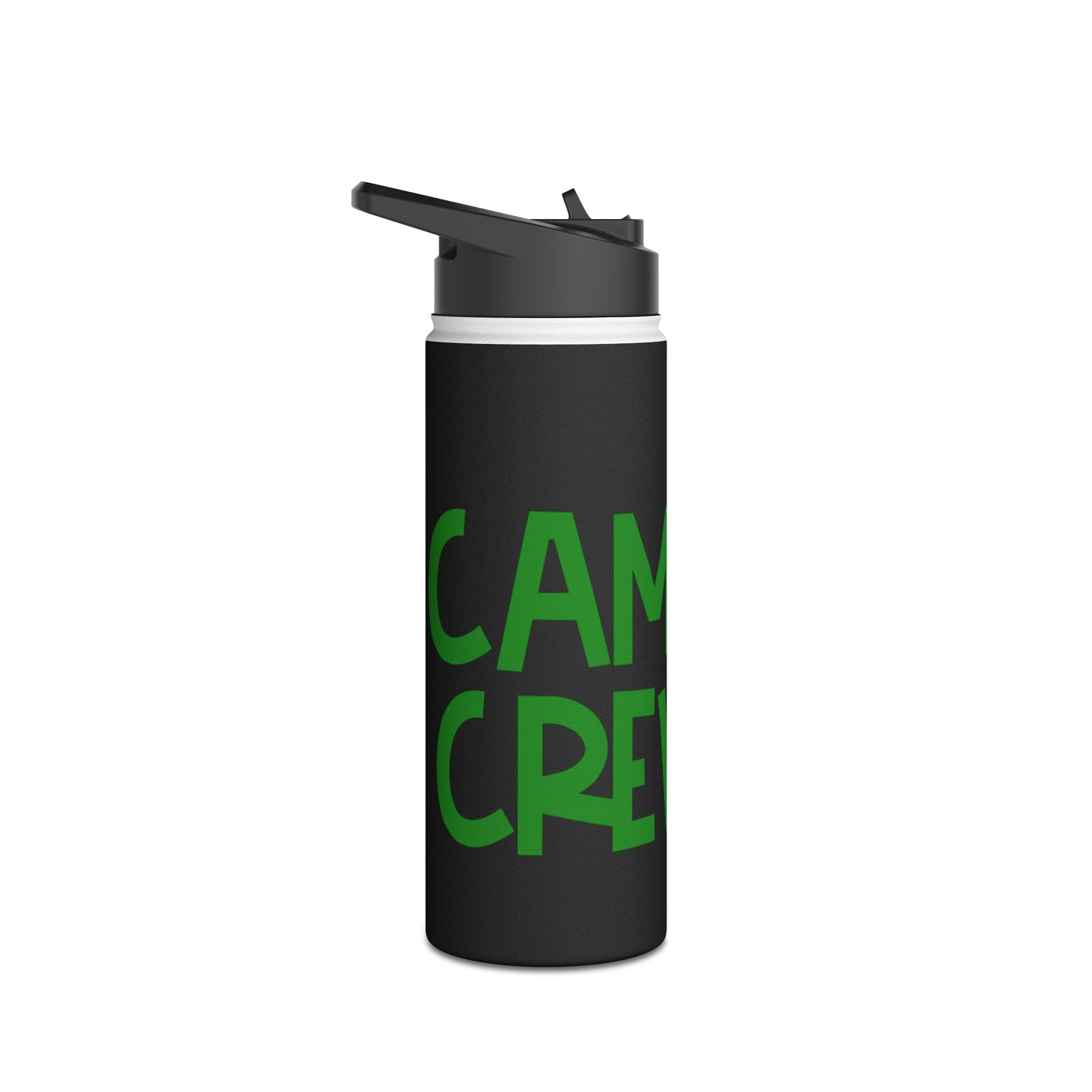 "Camp Crew" Stainless Steel Water Bottle - Green