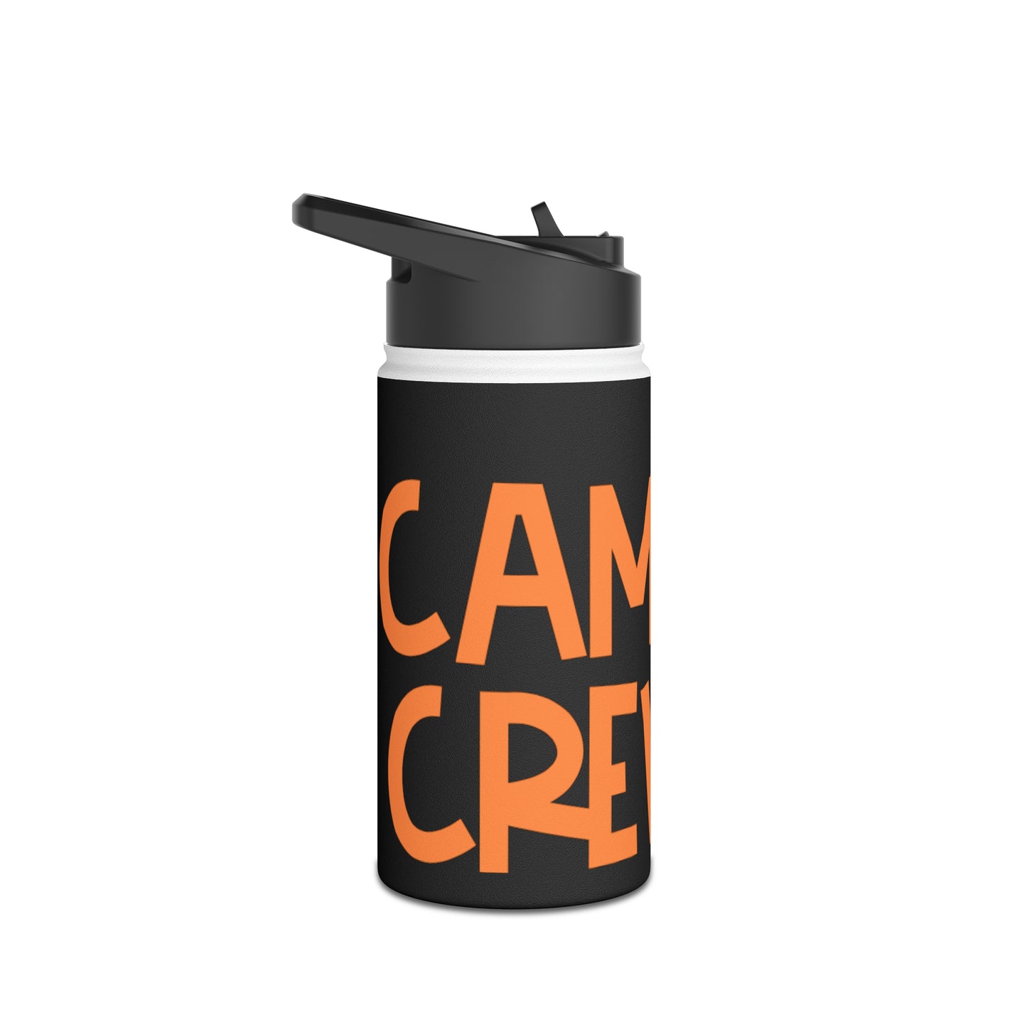 "Camp Crew" Stainless Steel Water Bottle - Orange