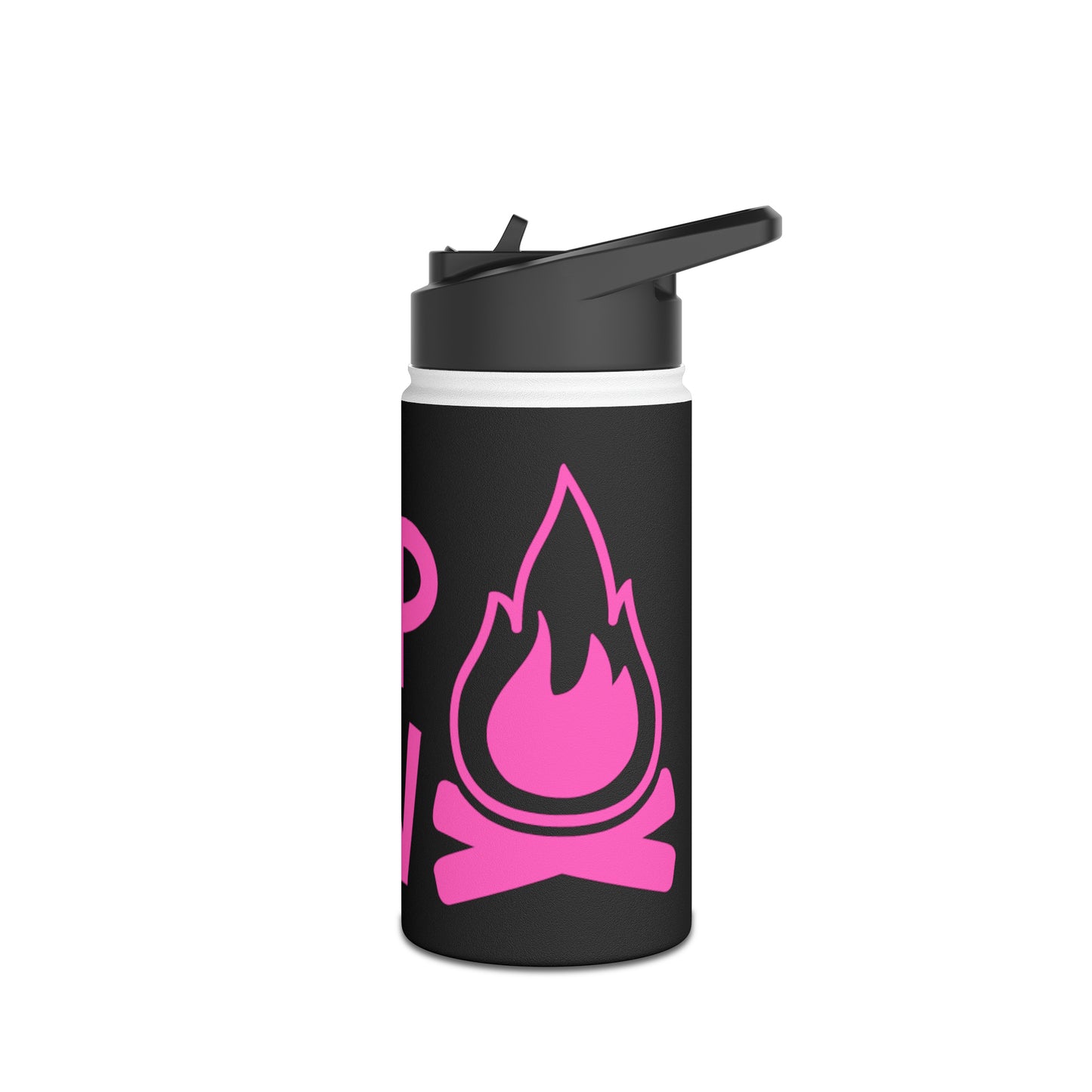 "Camp Crew" Stainless Steel Water Bottle - Pink