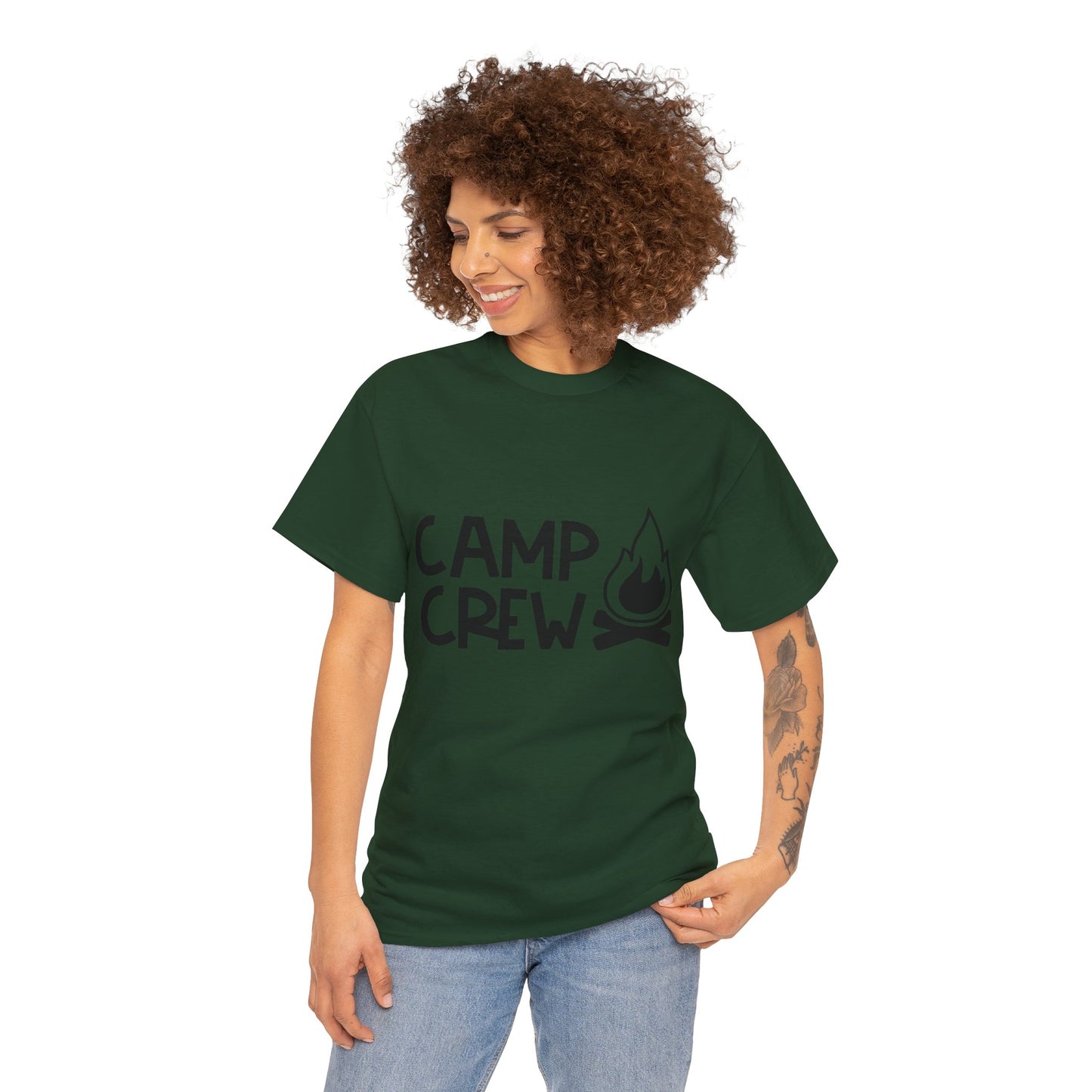 "Camp Crew" Adult Heavy Cotton Tee - Black