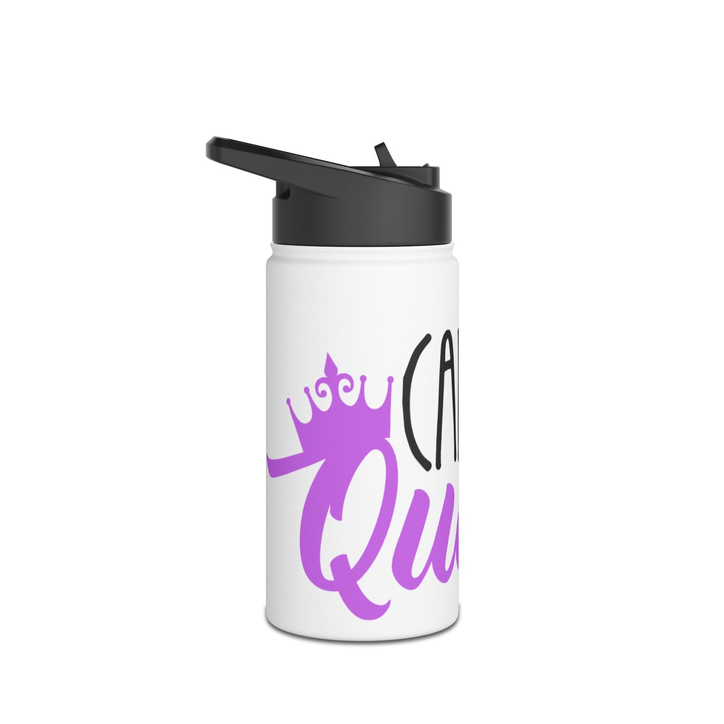 "Camp Queen" Stainless Steel Water Bottle - Purple