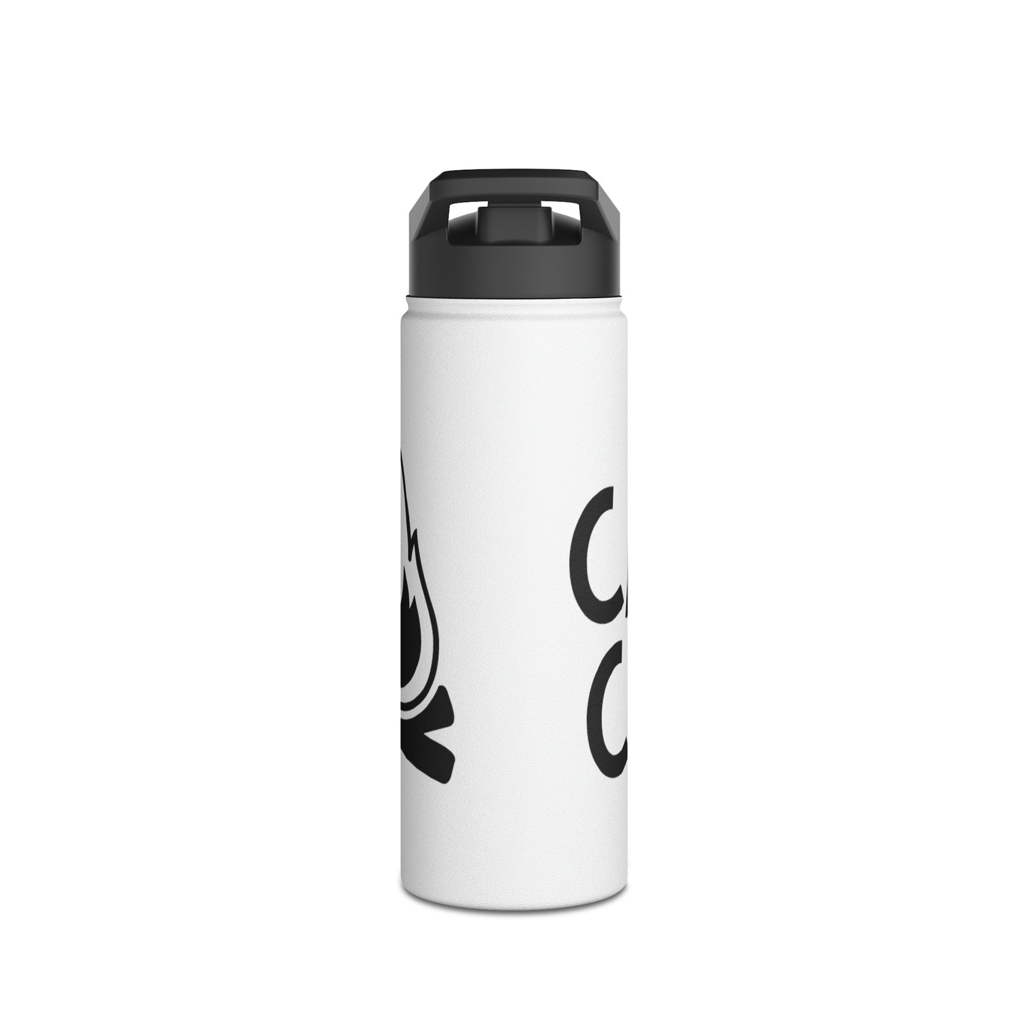 "Camp Crew" Stainless Steel Water Bottle - Black