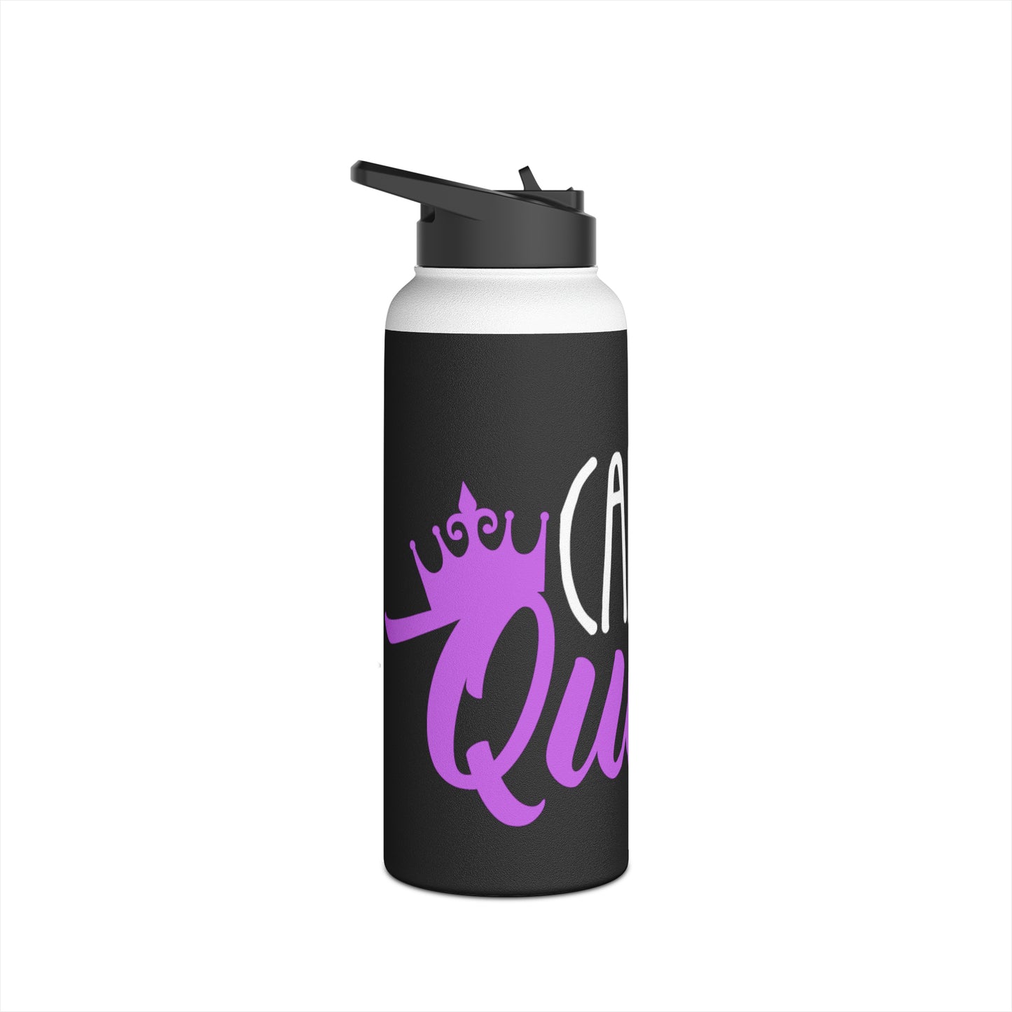 "Camp Queen" Stainless Steel Water Bottle - Purple