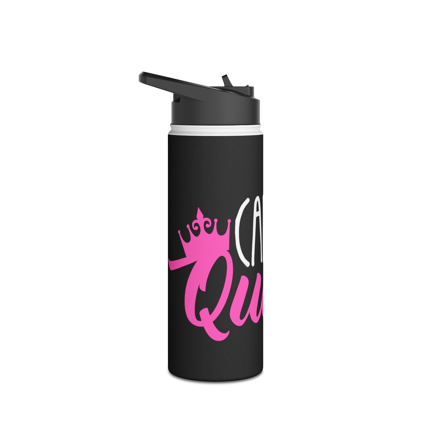 "Camp Queen" Stainless Steel Water Bottle - Pink