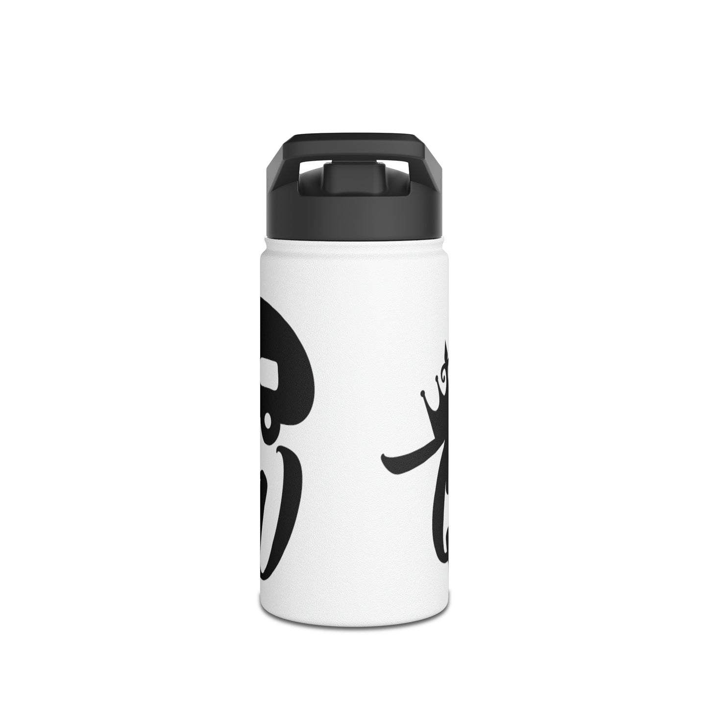 "Camp Queen" Stainless Steel Water Bottle - Black