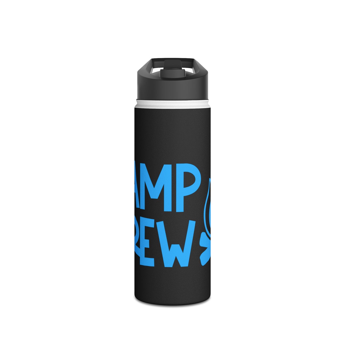 "Camp Crew" Stainless Steel Water Bottle - Blue