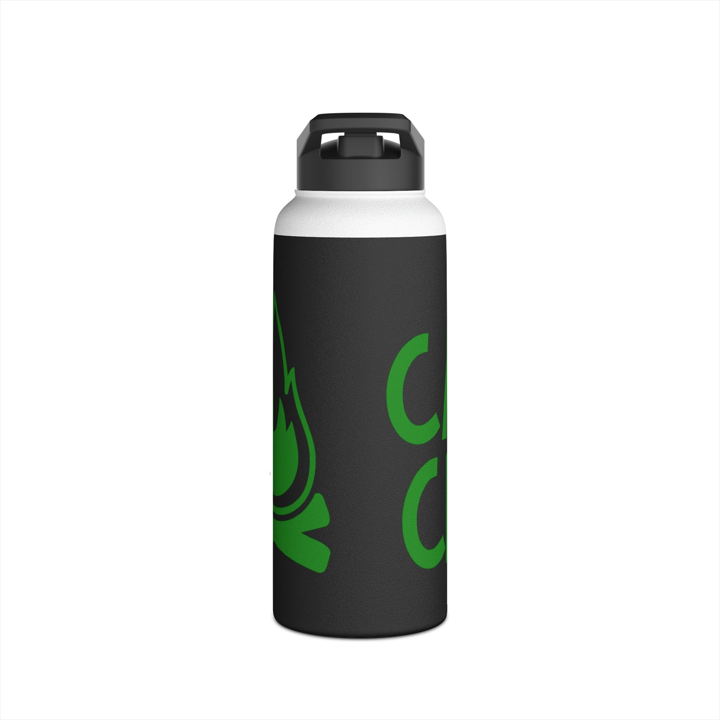 "Camp Crew" Stainless Steel Water Bottle - Green