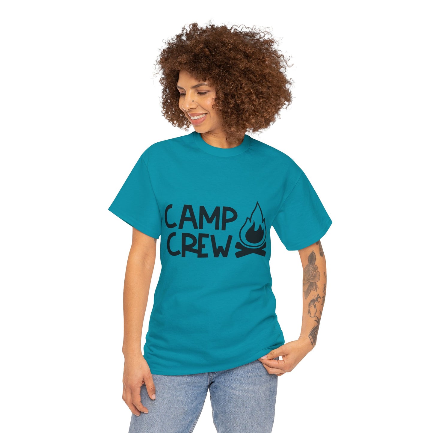 "Camp Crew" Adult Heavy Cotton Tee - Black