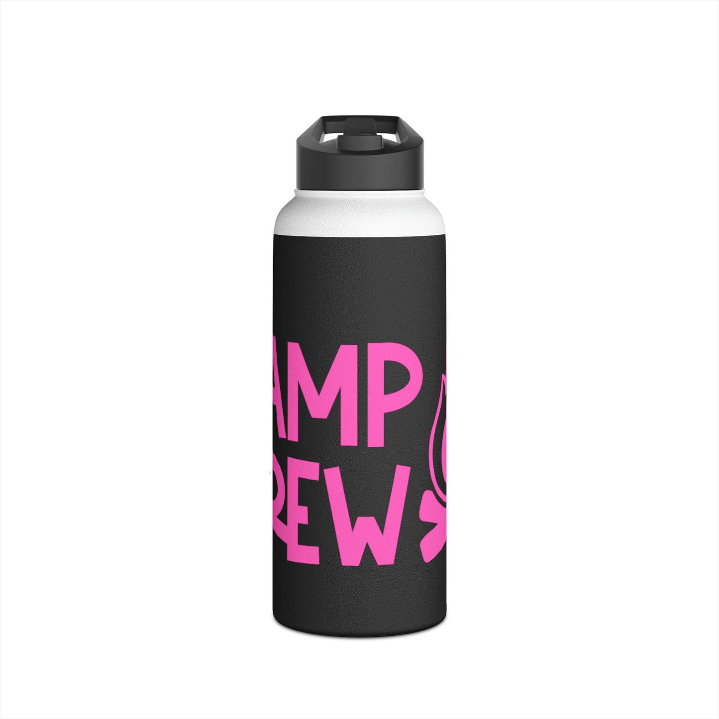 "Camp Crew" Stainless Steel Water Bottle - Pink