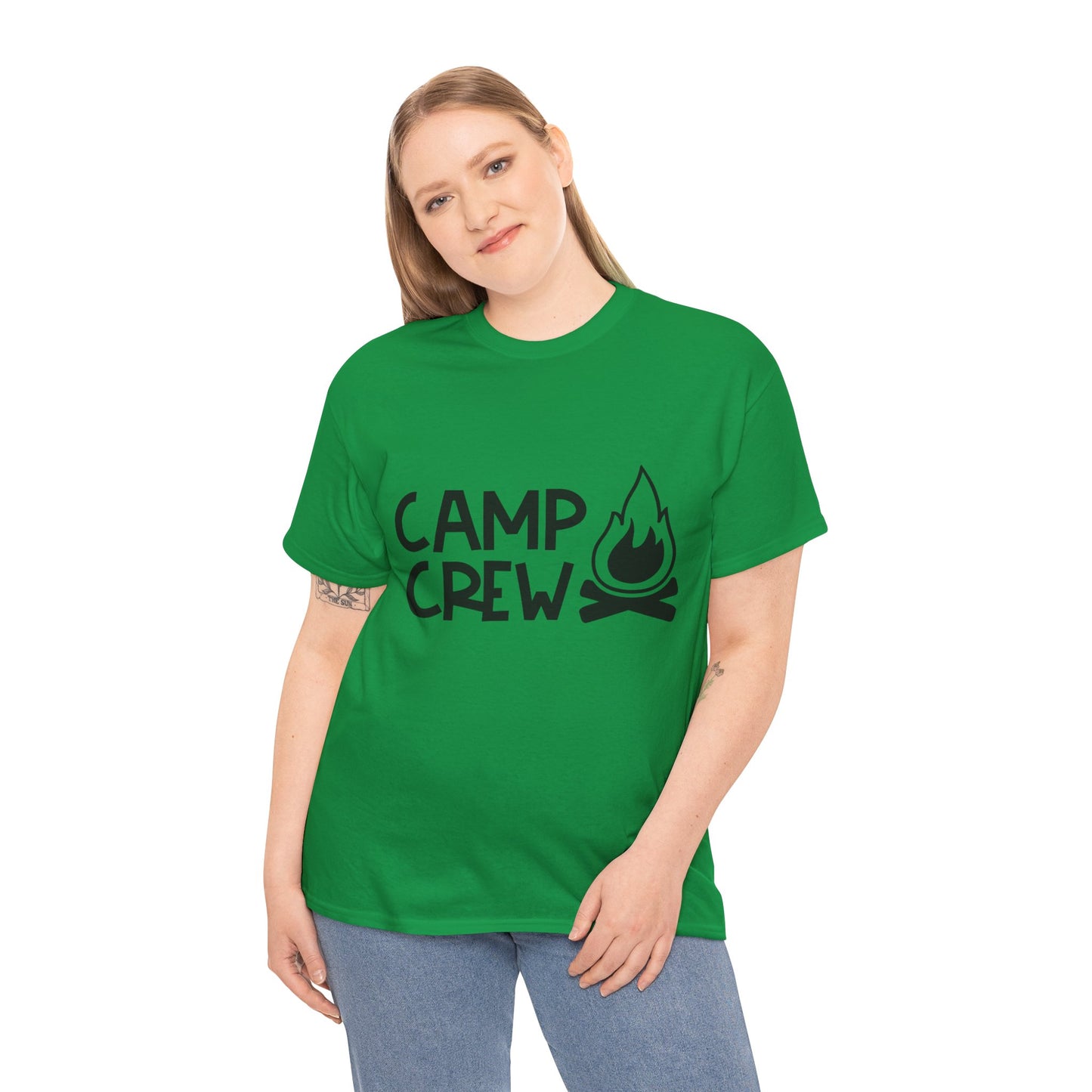 "Camp Crew" Adult Heavy Cotton Tee - Black