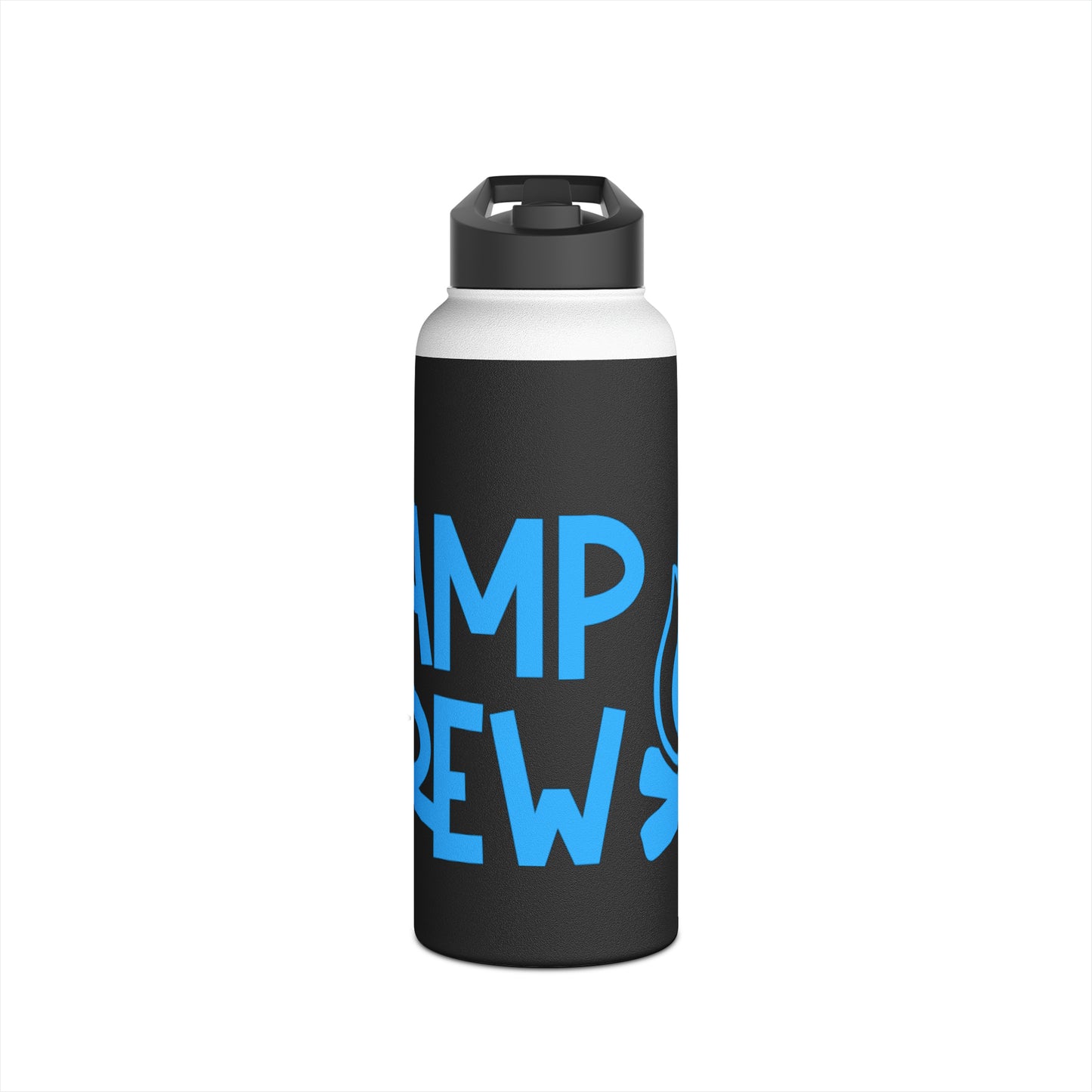 "Camp Crew" Stainless Steel Water Bottle - Blue