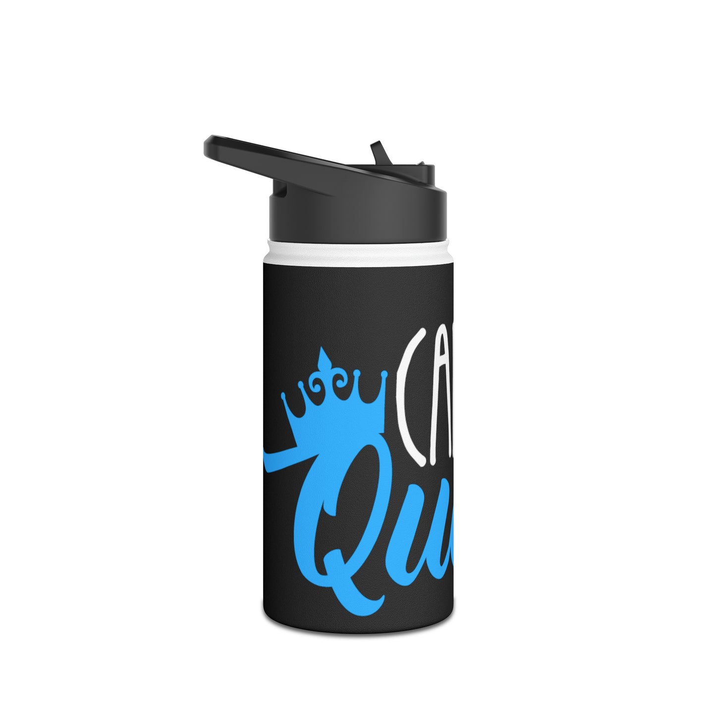 "Camp Queen" Stainless Steel Water Bottle - Blue