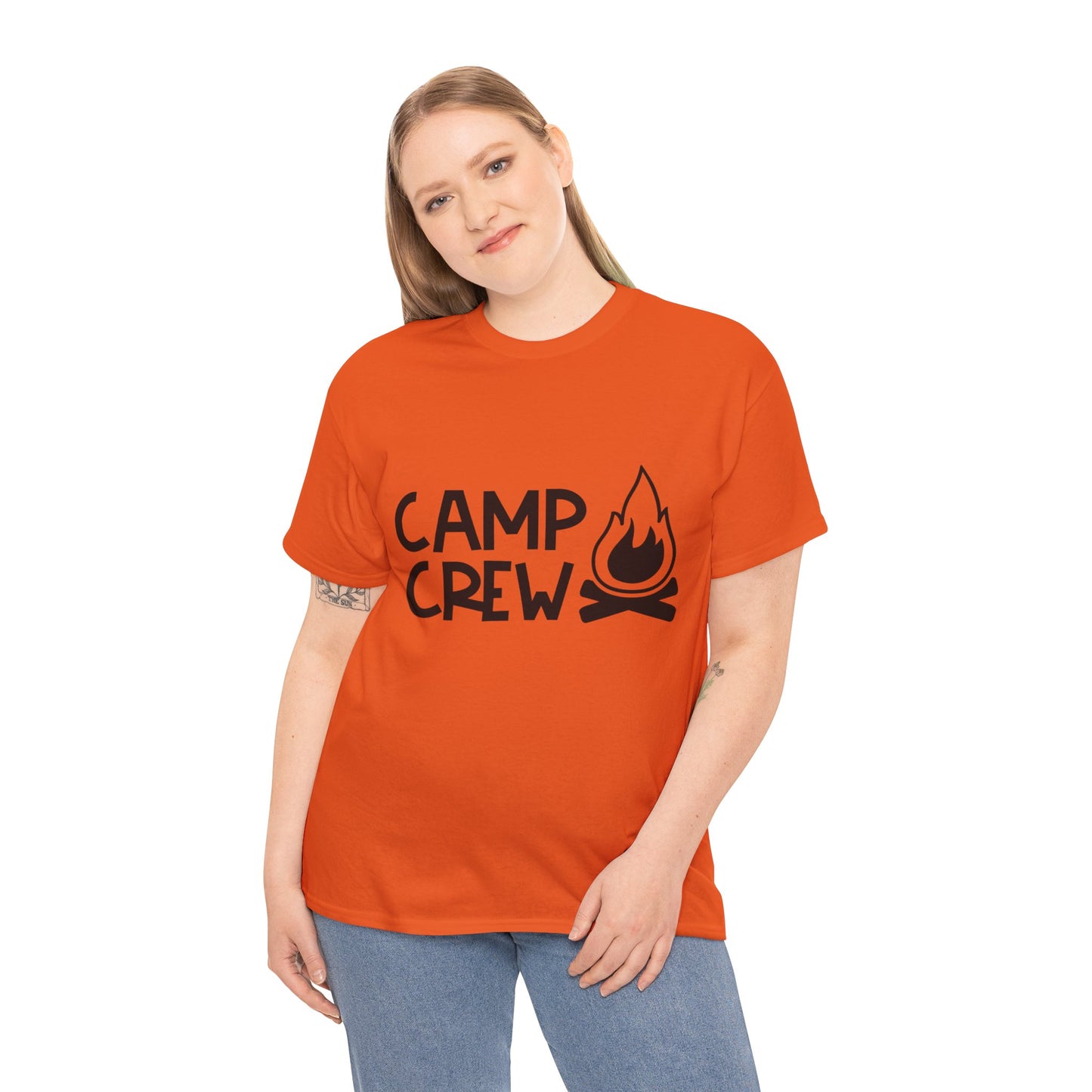 "Camp Crew" Adult Heavy Cotton Tee - Black