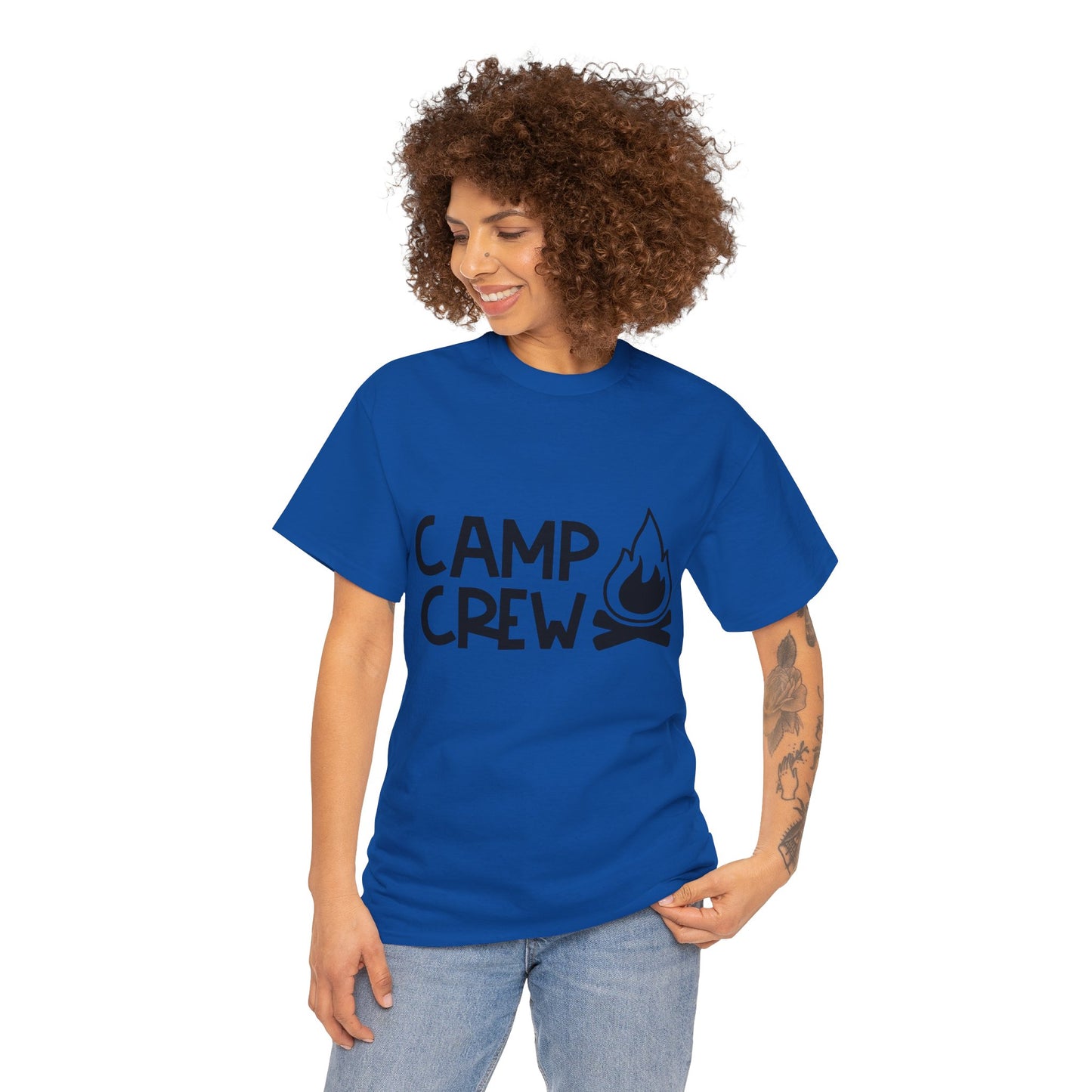 "Camp Crew" Adult Heavy Cotton Tee - Black