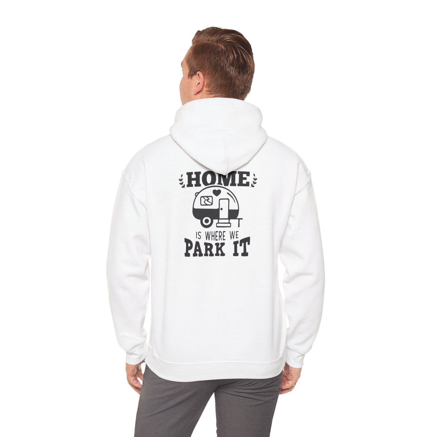 "Home Is Where We Park It" Heavy Blend™ Hooded Sweatshirt