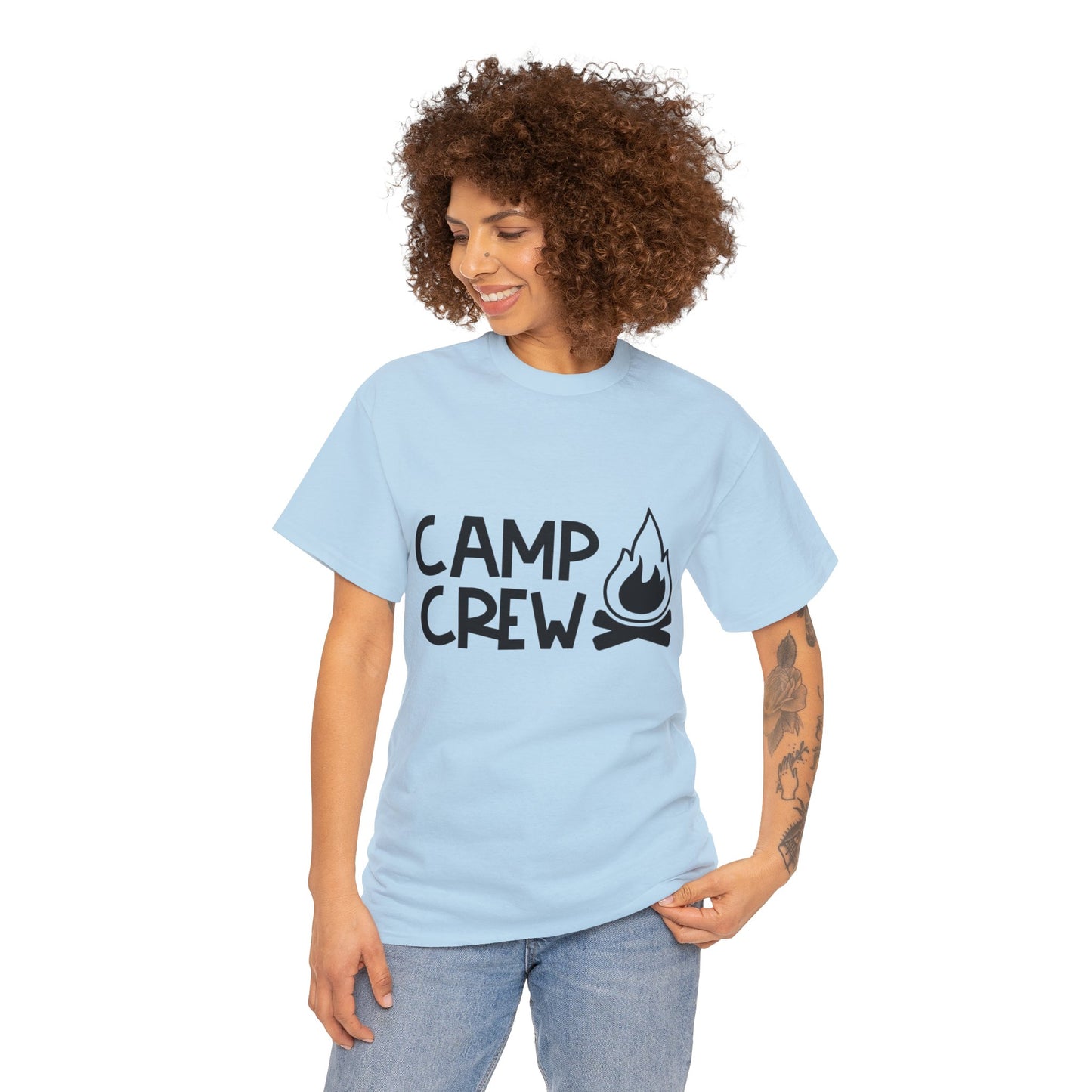 "Camp Crew" Adult Heavy Cotton Tee - Black