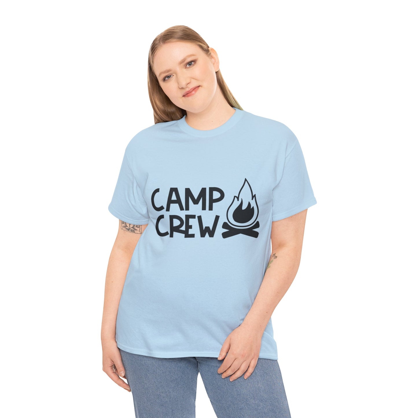 "Camp Crew" Adult Heavy Cotton Tee - Black