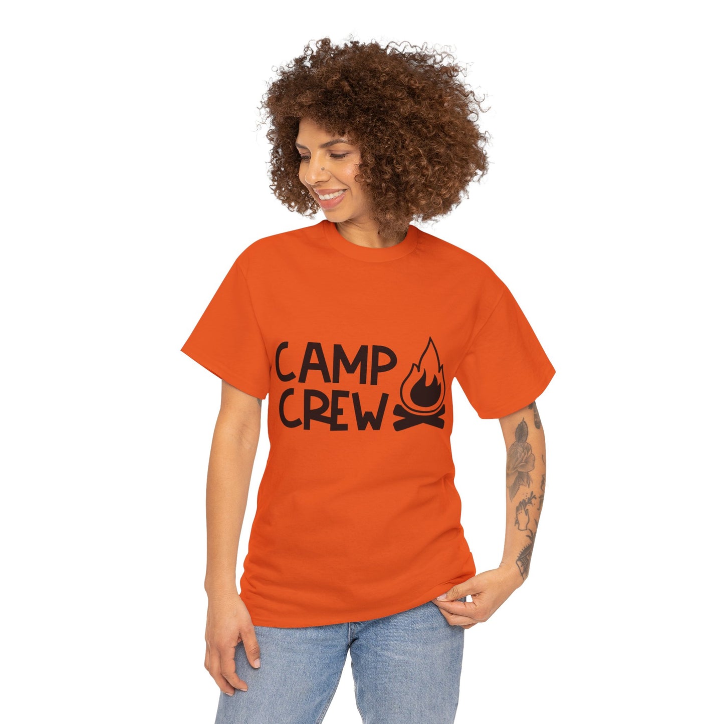 "Camp Crew" Adult Heavy Cotton Tee - Black