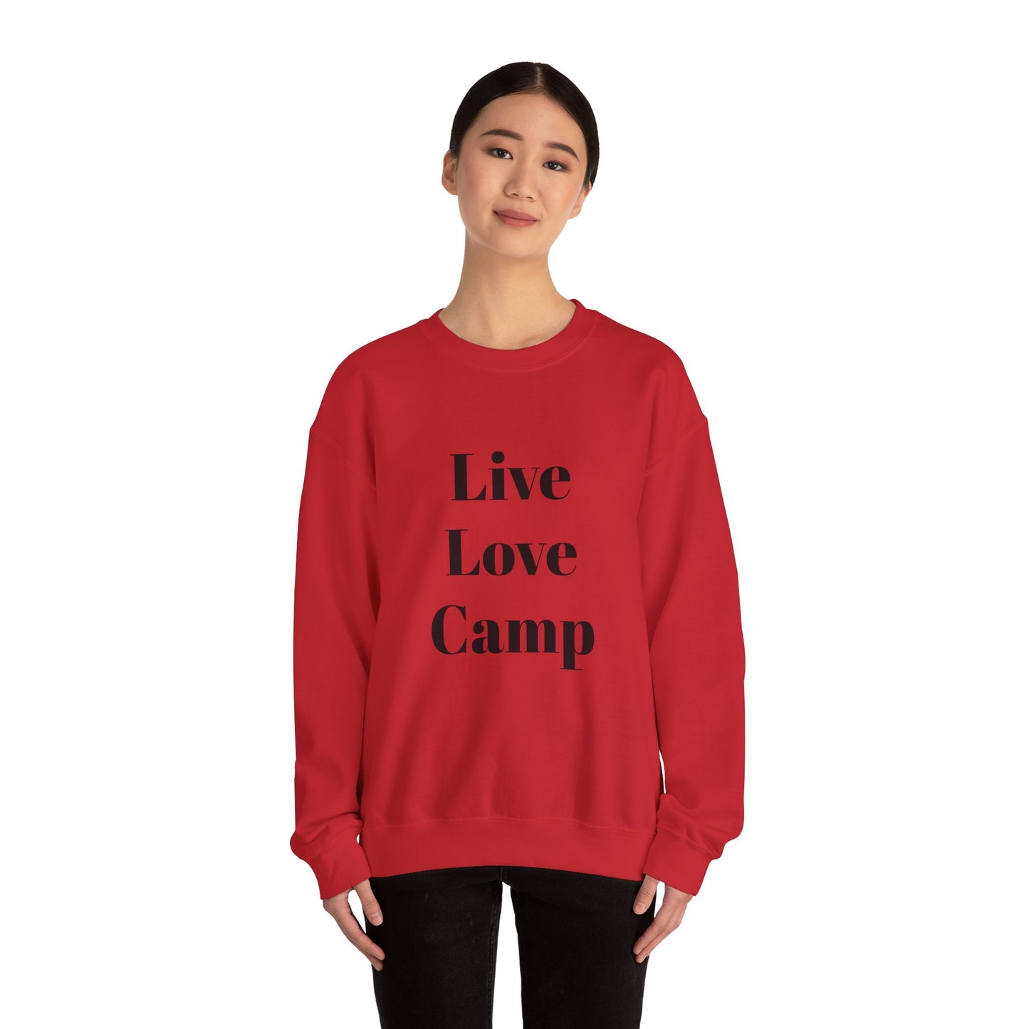 "Live, Love, Camp" Heavy Blend™ Crewneck Sweatshirt