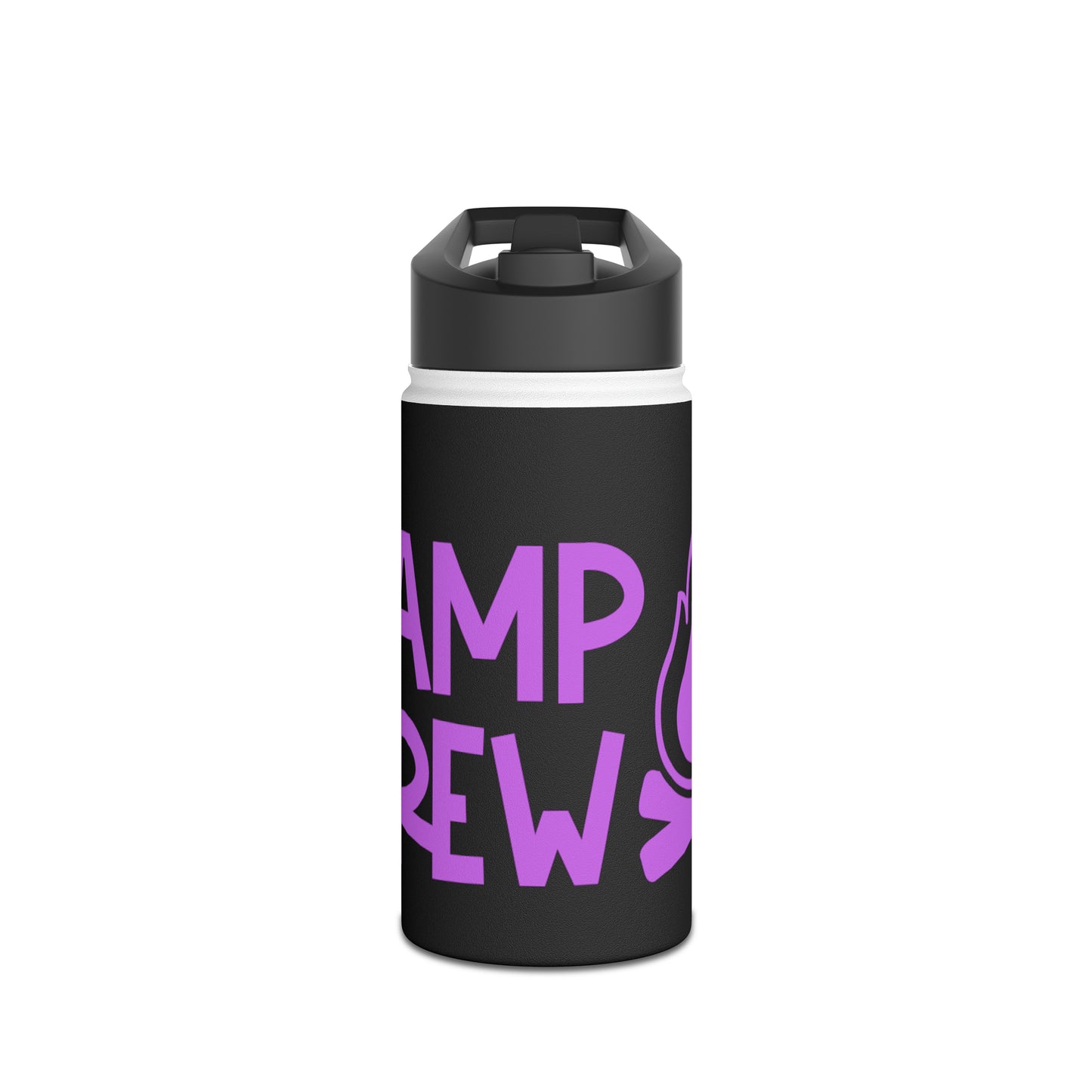 "Camp Crew" Stainless Steel Water Bottle - Purple